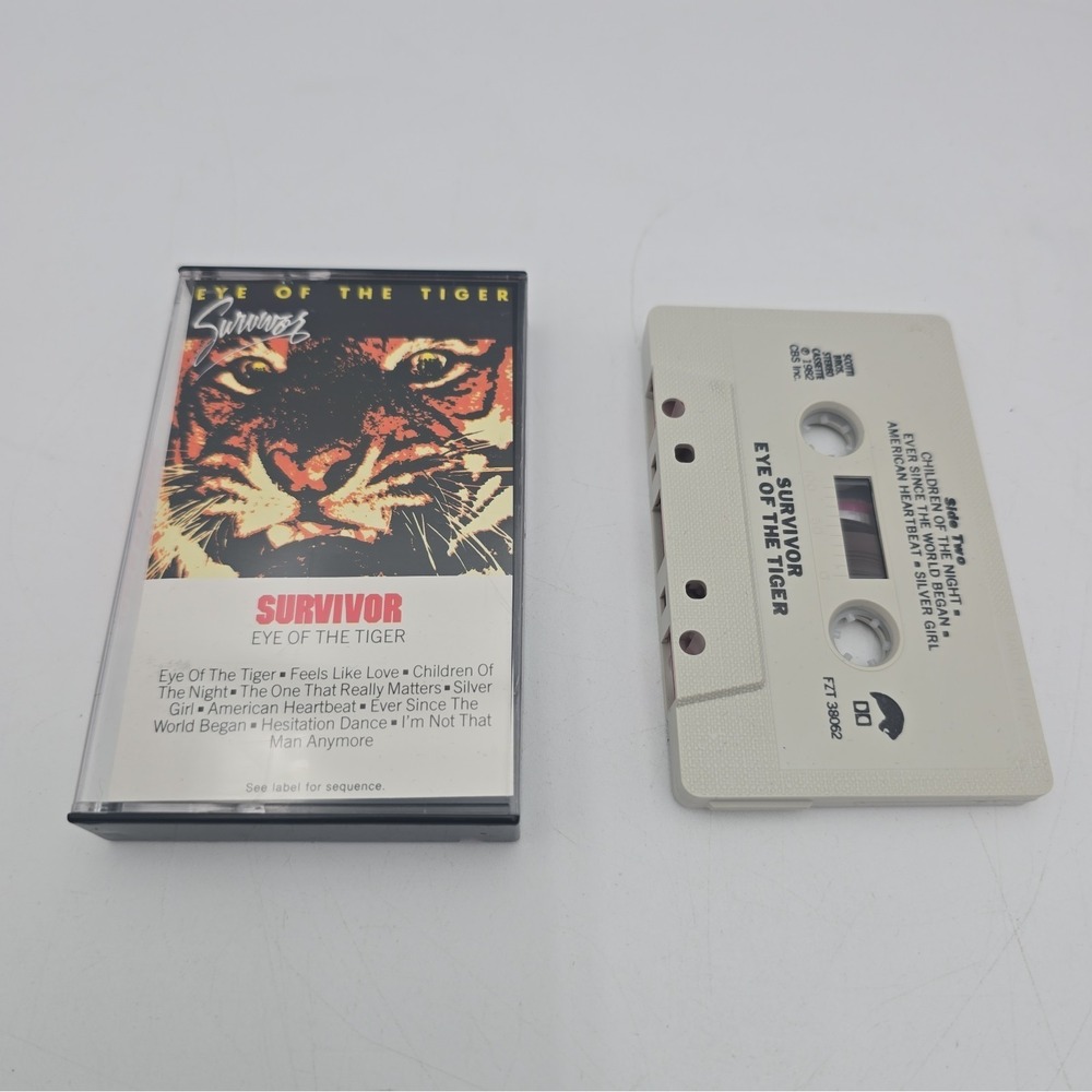 Survivor Eye of the Tiger 1982 Cassette Tape FZT 38062 Vintage Rock Album
